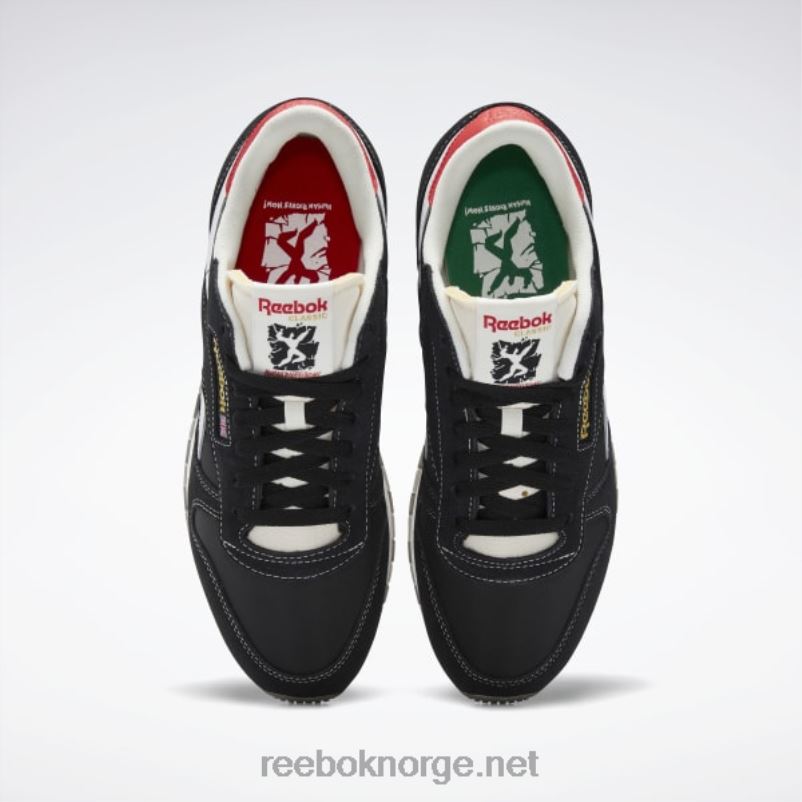 kjerne sort/ftwr hvit/vektorrød 2X42N530 Reebok klassiske skinnsko - Bilde 6