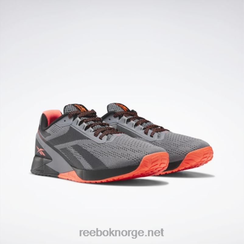 kjerne sort/ren grå 5/oransje flare 2X42N1044 Reebok nano x1 treningssko for menn - Bilde 8