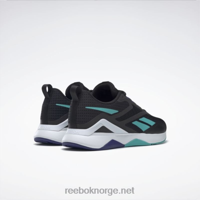 kjerne sort/ren grå 8/klassisk blågrønn 2X42N1128 Reebok nanoflex tr 2.0 treningssko for menn - Bilde 4