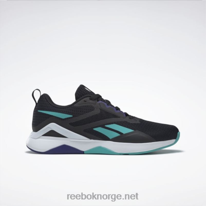 kjerne_sort_ren_gra_8_klassisk_blagronn_2x42n1128_reebok_nanoflex_tr_2_0_treningssko_for_menn.jpg kjerne sort/ren grå 8/klassisk blågrønn 2X42N1128 Reebok nanoflex tr 2.0 treningssko for menn - Bilde 1