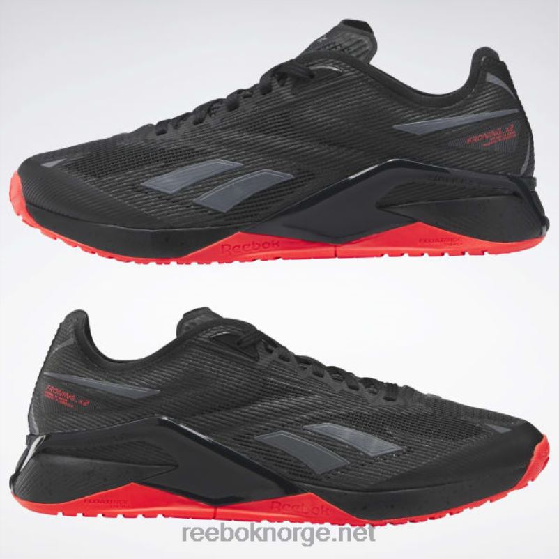 kjerne sort/ren grå 8/neon kirsebær 2X42N119 Reebok nano x2 froning treningssko - Bilde 6
