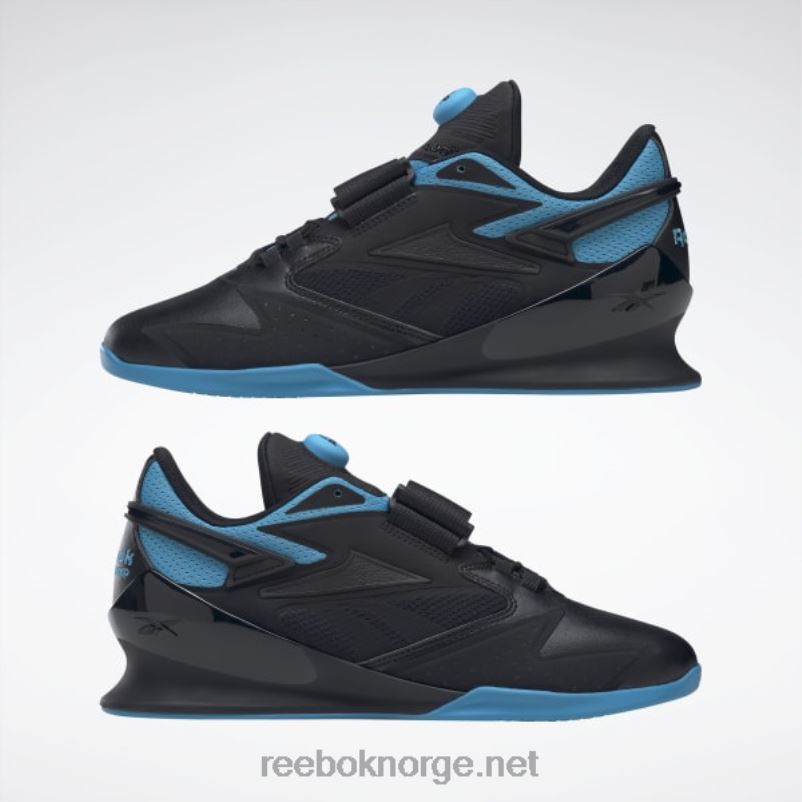 kjerne sort/strålende aqua 2X42N1080 Reebok legacy lifter iii vektløftersko for menn - Bilde 9