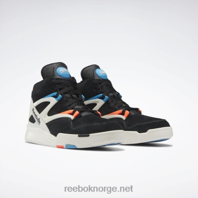 kjerne svart/kritt/oransje bluss 2X42N6 Reebok pump omni zone ii basketballsko - Bilde 3
