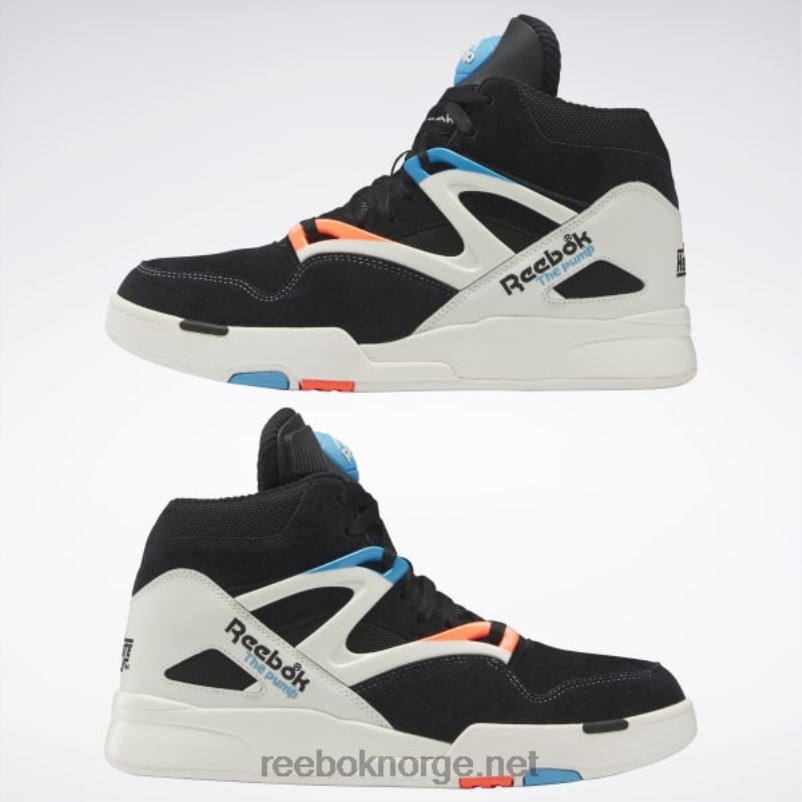 kjerne svart/kritt/oransje bluss 2X42N6 Reebok pump omni zone ii basketballsko - Bilde 9