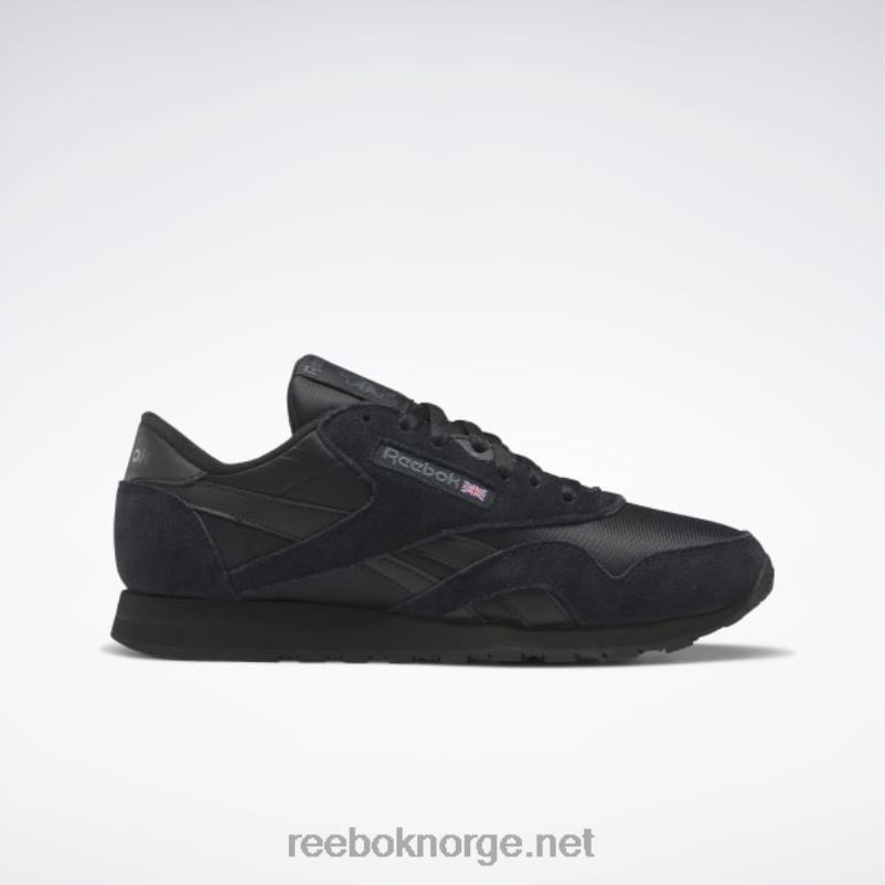 kjerne_svart_ren_gra_7_2x42n1078_reebok_klassiske_nylon_herresko.jpg kjerne svart/ren grå 7 2X42N1078 Reebok klassiske nylon herresko - Bilde 1