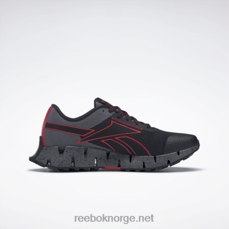 kjerne svart/vektorrød/kaldgrå 6 2X42N1058 Reebok zig dynamica 2 adventure herresko - Bilde 2