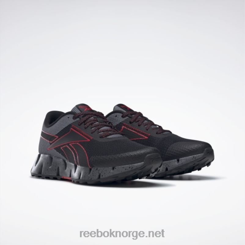 kjerne svart/vektorrød/kaldgrå 6 2X42N1058 Reebok zig dynamica 2 adventure herresko - Bilde 3
