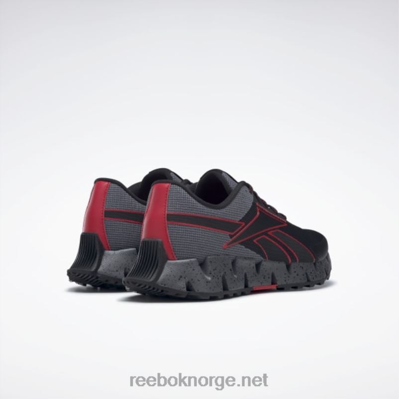 kjerne svart/vektorrød/kaldgrå 6 2X42N1058 Reebok zig dynamica 2 adventure herresko - Bilde 4