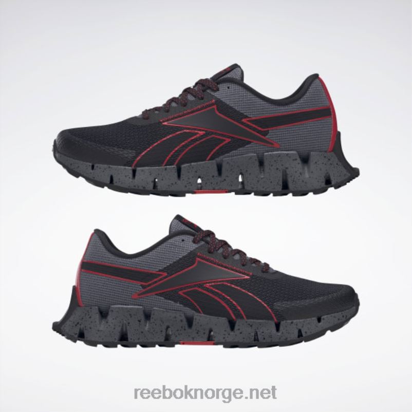 kjerne svart/vektorrød/kaldgrå 6 2X42N1058 Reebok zig dynamica 2 adventure herresko - Bilde 9