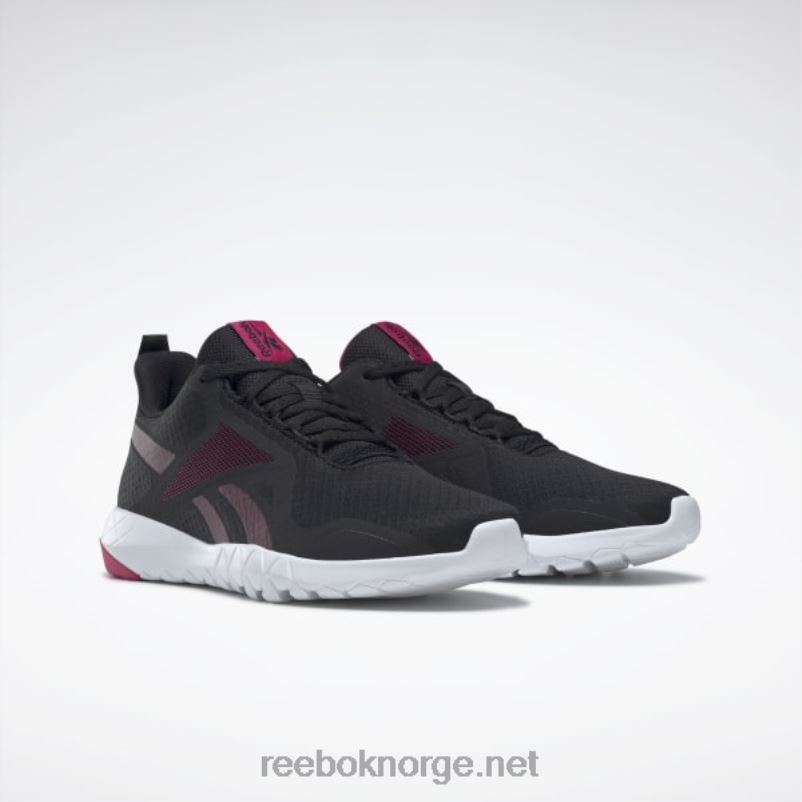 kjernesvart/rødbrun/forfølgelsesrosa 2X42N919 Reebok flexagon force 3 wide d treningssko for kvinner - Bilde 3