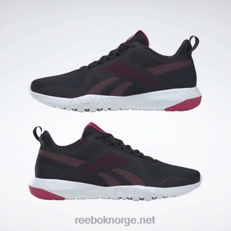 kjernesvart/rødbrun/forfølgelsesrosa 2X42N919 Reebok flexagon force 3 wide d treningssko for kvinner - Bilde 9