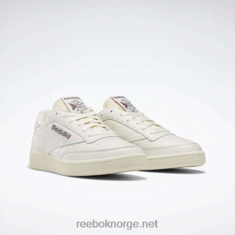 kritt/alabast/rødbrun 2X42N15 Reebok club c 85 vintage sko - Bilde 3