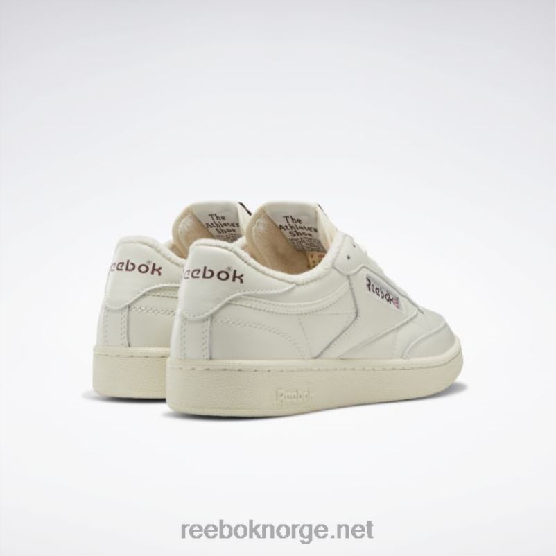 kritt/alabast/rødbrun 2X42N15 Reebok club c 85 vintage sko - Bilde 4