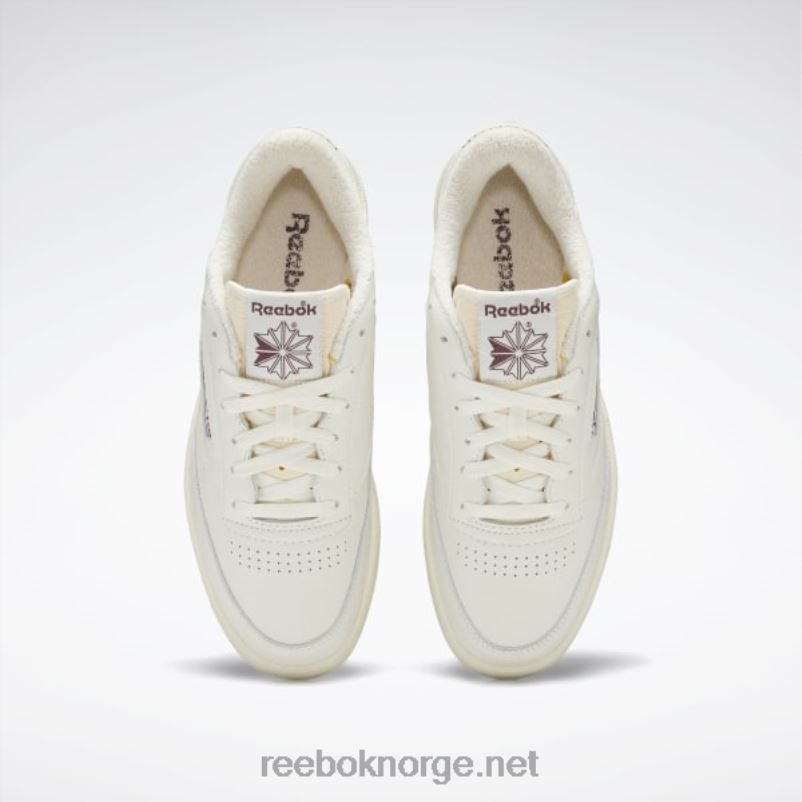 kritt/alabast/rødbrun 2X42N15 Reebok club c 85 vintage sko - Bilde 6