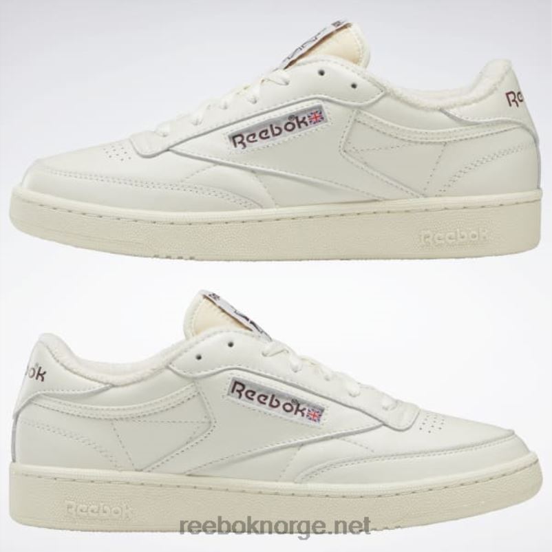 kritt/alabast/rødbrun 2X42N15 Reebok club c 85 vintage sko - Bilde 9