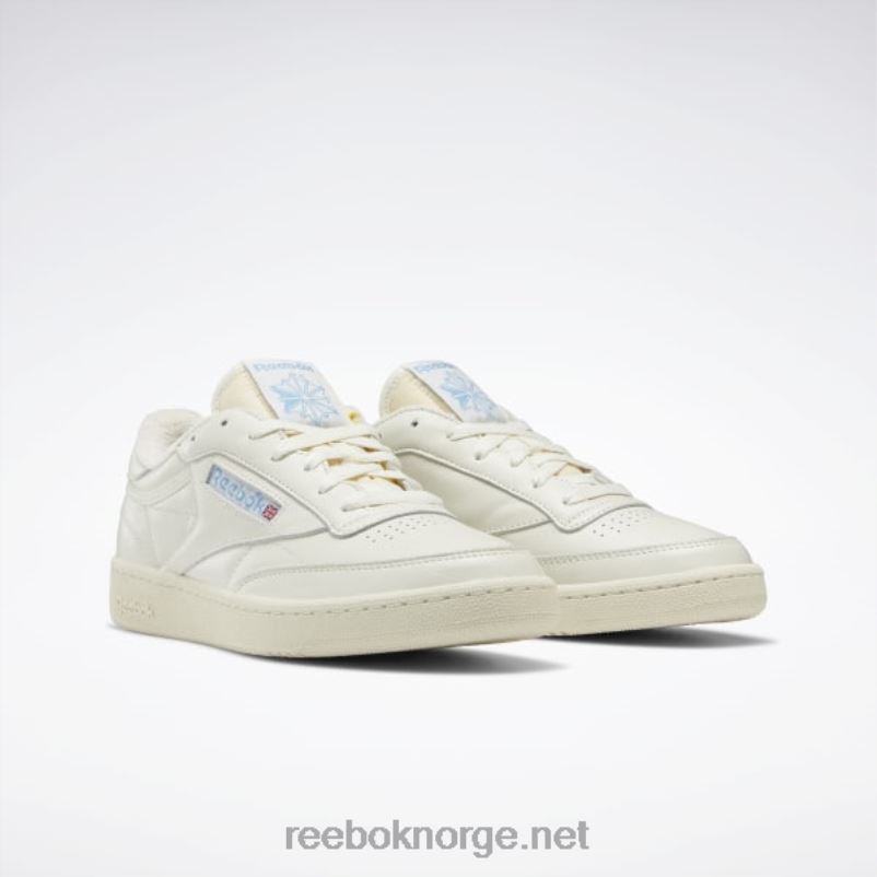 kritt/alabaster/essensiell blå 2X42N16 Reebok club c 85 vintage sko - Bilde 3