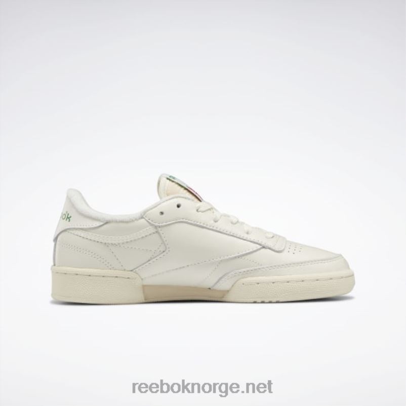 kritt/alabaster/glengrønn 2X42N2 Reebok club c 85 vintage damesko - Bilde 2