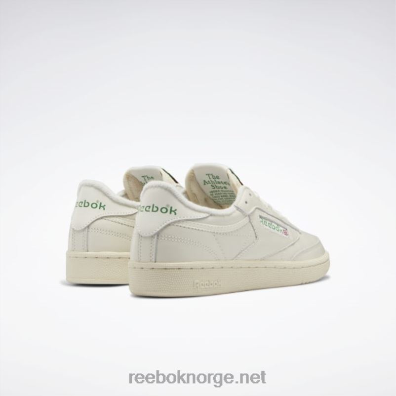 kritt/alabaster/glengrønn 2X42N2 Reebok club c 85 vintage damesko - Bilde 4