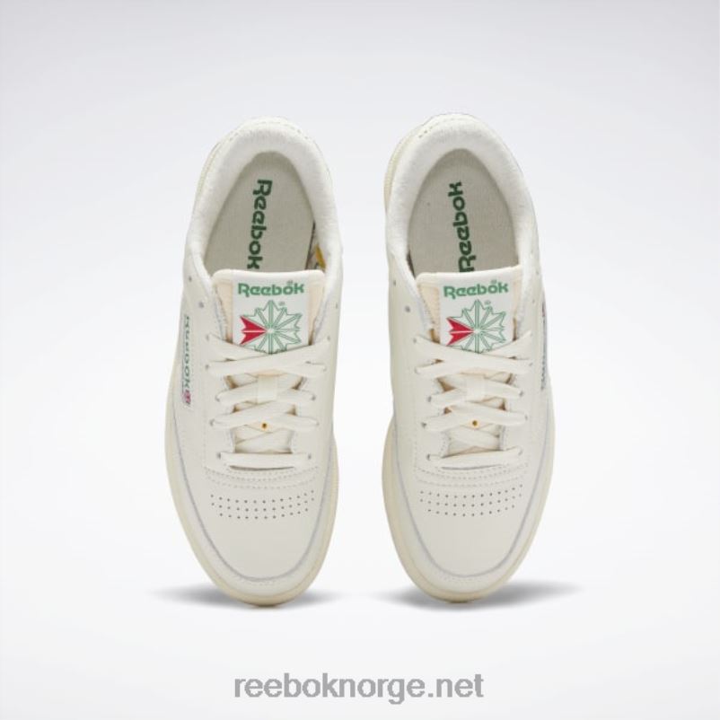kritt/alabaster/glengrønn 2X42N2 Reebok club c 85 vintage damesko - Bilde 6