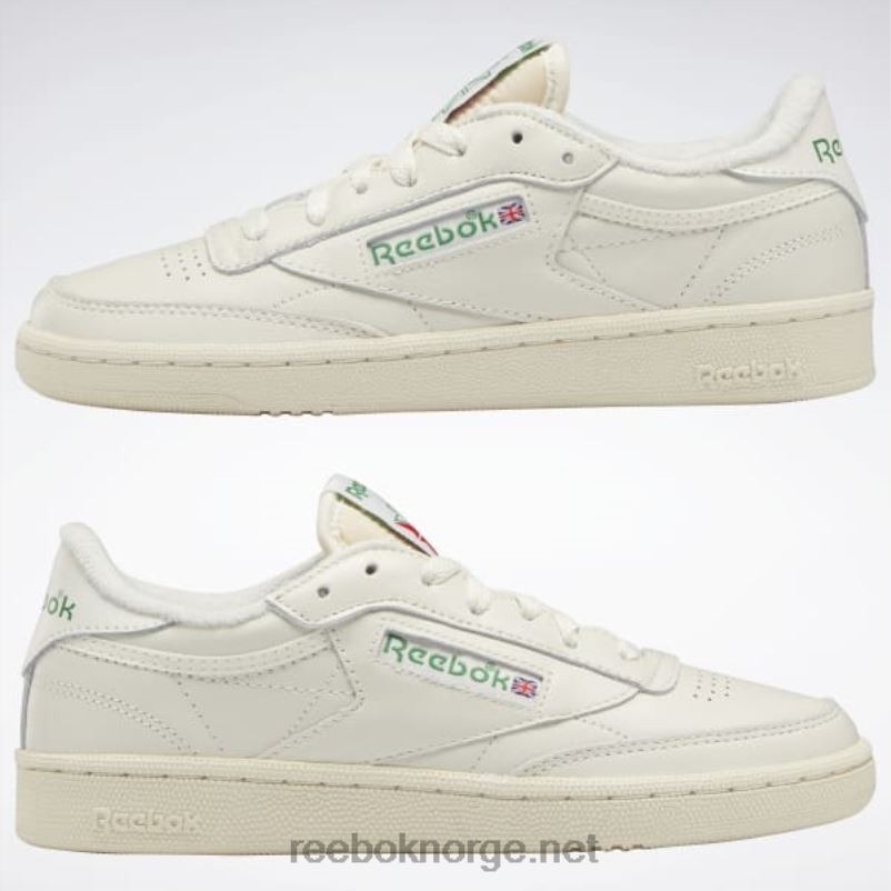 kritt/alabaster/glengrønn 2X42N2 Reebok club c 85 vintage damesko - Bilde 10