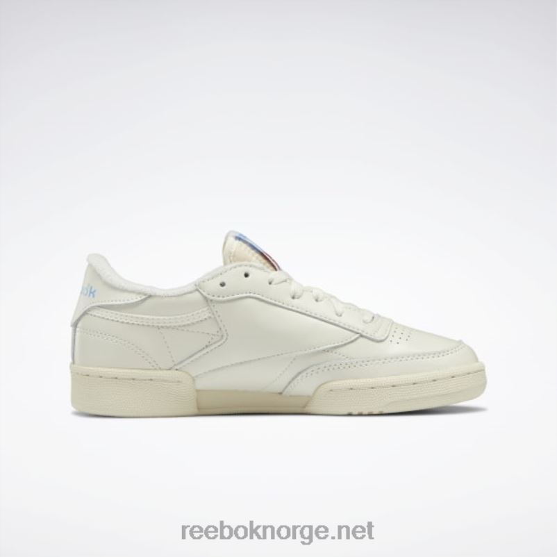 kritt/alabaster/himmelblå 2X42N8 Reebok club c 85 vintage damesko - Bilde 2
