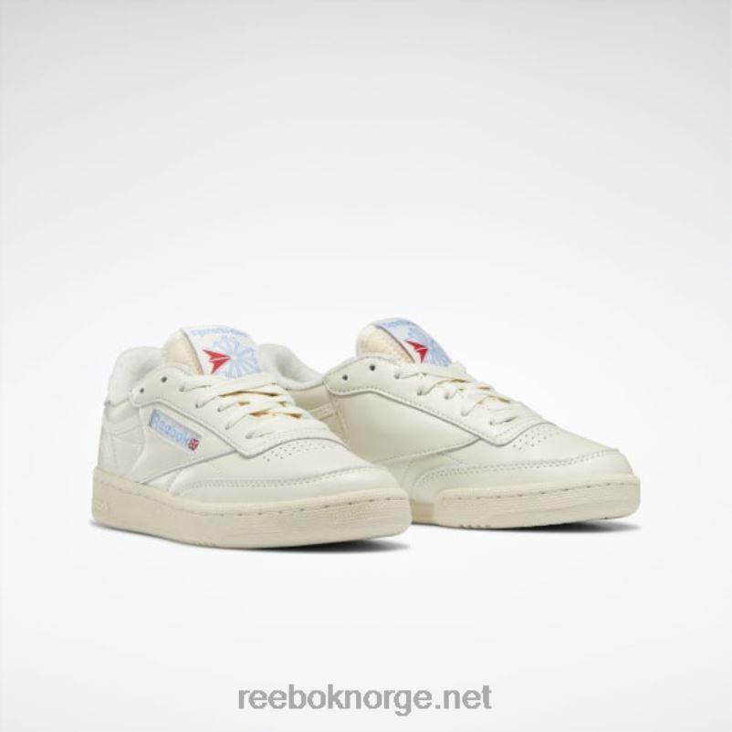 kritt/alabaster/himmelblå 2X42N8 Reebok club c 85 vintage damesko - Bilde 3