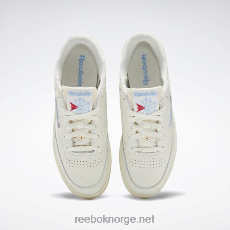 kritt/alabaster/himmelblå 2X42N8 Reebok club c 85 vintage damesko - Bilde 6