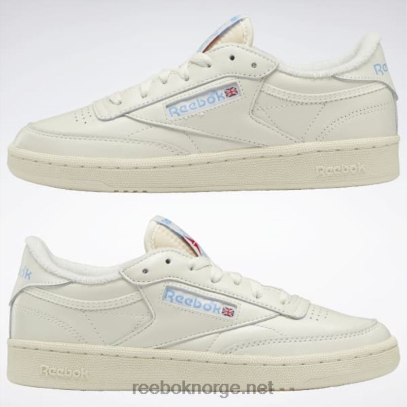 kritt/alabaster/himmelblå 2X42N8 Reebok club c 85 vintage damesko - Bilde 9