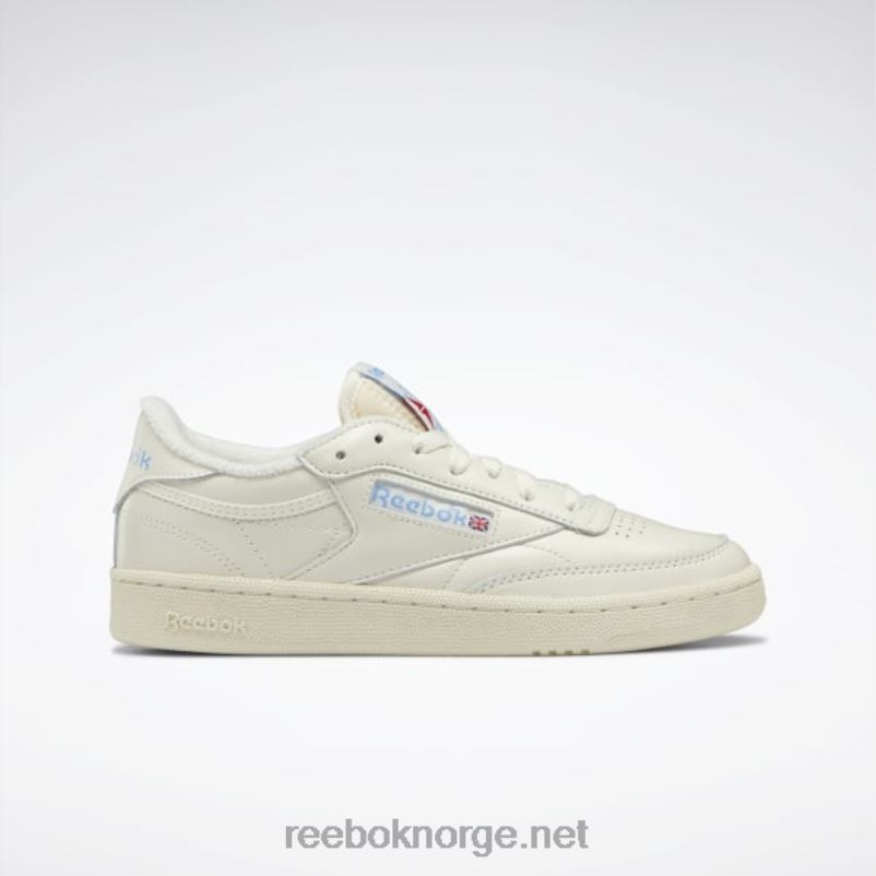kritt/alabaster/himmelblå 2X42N8 Reebok club c 85 vintage damesko - Bilde 1