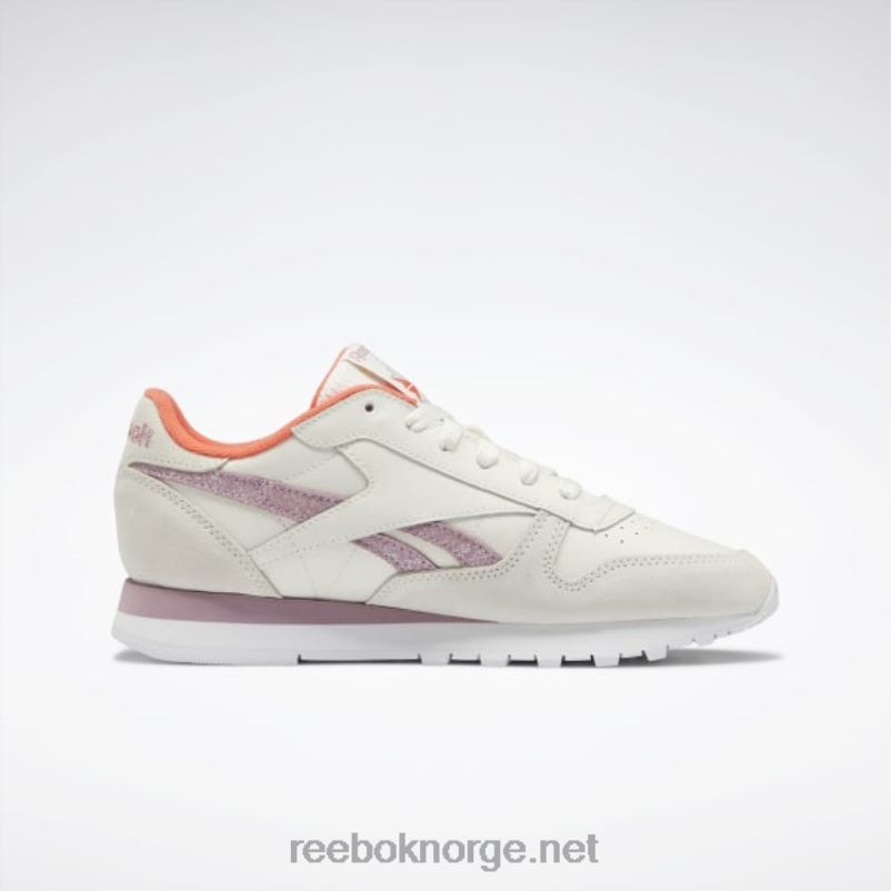 kritt/infundert lilla/ftwr hvit 2X42N81 Reebok klassiske damesko i skinn - Bilde 4