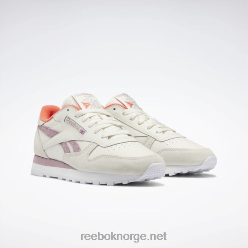 kritt/infundert lilla/ftwr hvit 2X42N81 Reebok klassiske damesko i skinn - Bilde 5