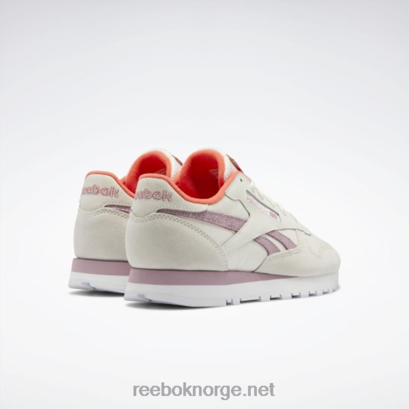 kritt/infundert lilla/ftwr hvit 2X42N81 Reebok klassiske damesko i skinn - Bilde 6