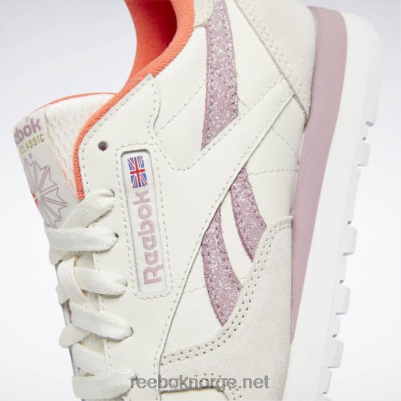 kritt/infundert lilla/ftwr hvit 2X42N81 Reebok klassiske damesko i skinn - Bilde 9