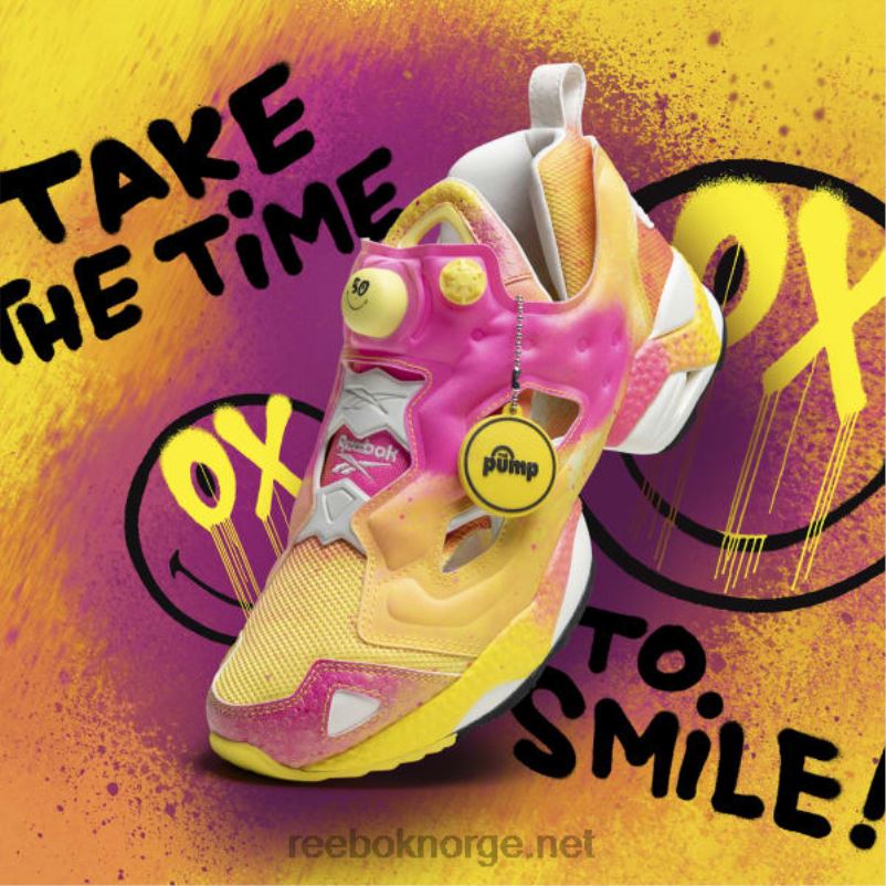 kritt/kjerne sort 2X42N197 Reebok smiley instapump fury sko - Bilde 2
