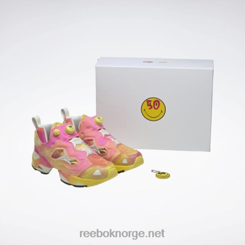 kritt/kjerne sort 2X42N197 Reebok smiley instapump fury sko - Bilde 3