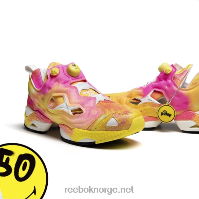 kritt/kjerne sort 2X42N197 Reebok smiley instapump fury sko - Bilde 5