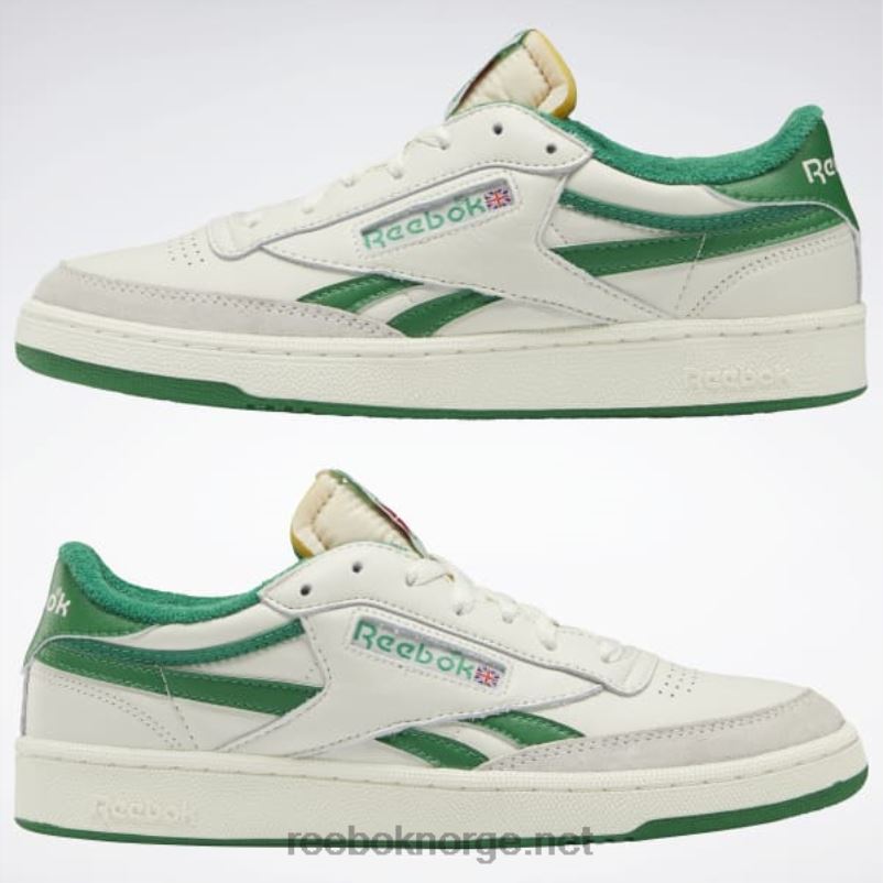 kritt/papir hvit/glengrønn 2X42N1043 Reebok club c revenge vintage herresko - Bilde 3