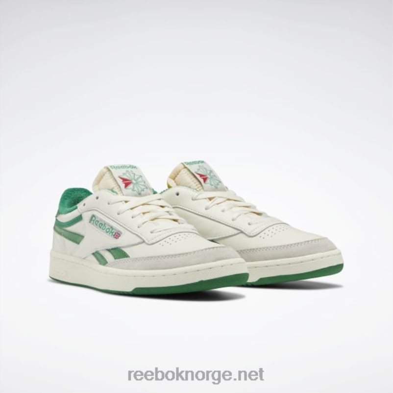 kritt/papir hvit/glengrønn 2X42N1043 Reebok club c revenge vintage herresko - Bilde 5
