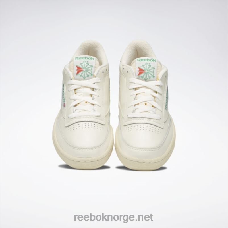 kritt/papirhvit/glengrønn 2X42N11 Reebok club c 85 vintage sko - Bilde 6
