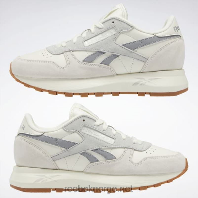 kritt/ren grå 2/matt sølv 2X42N179 Reebok klassiske skinn sp damesko - Bilde 9