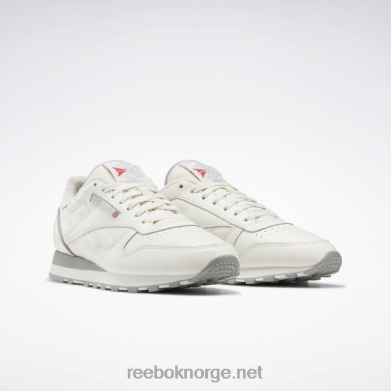 kritt/vektorrød 2X42N767 Reebok klassiske lær 1983 vintage sko - Bilde 4