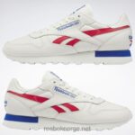 kritt/vektorrød/vektorblå 2X42N683 Reebok klassiske skinnsko - Bilde 9