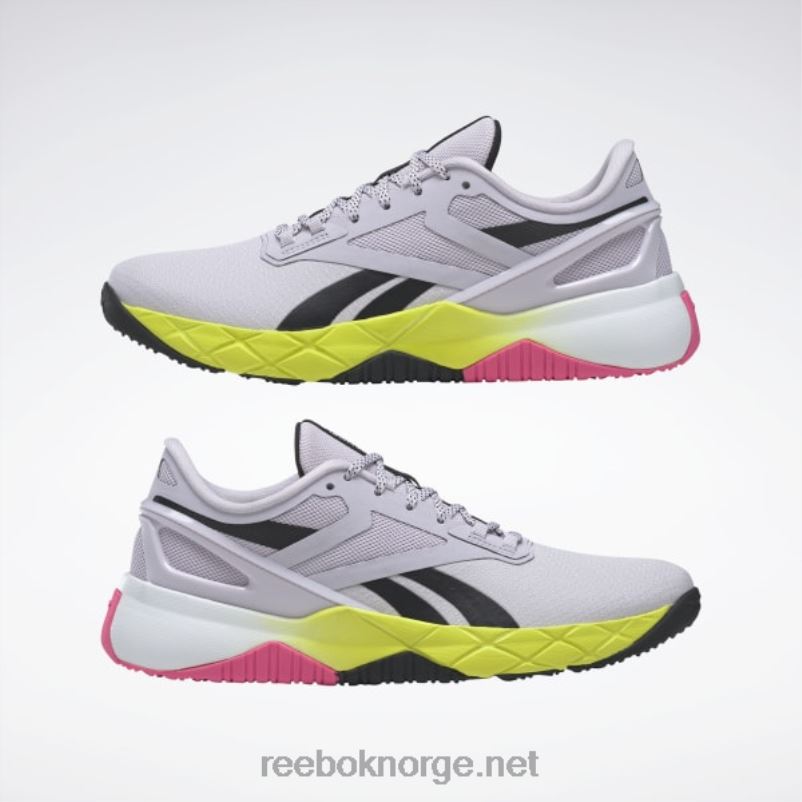 kvartsglød/kjernesvart/atomrosa 2X42N470 Reebok nanoflex tr treningssko for kvinner - Bilde 9