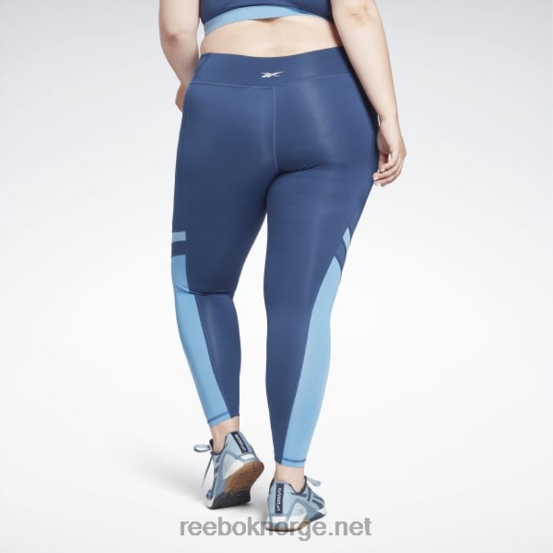kvinner batikk blå 2X42N810 Reebok treningsklare mesh-leggings (plus size) - Bilde 4