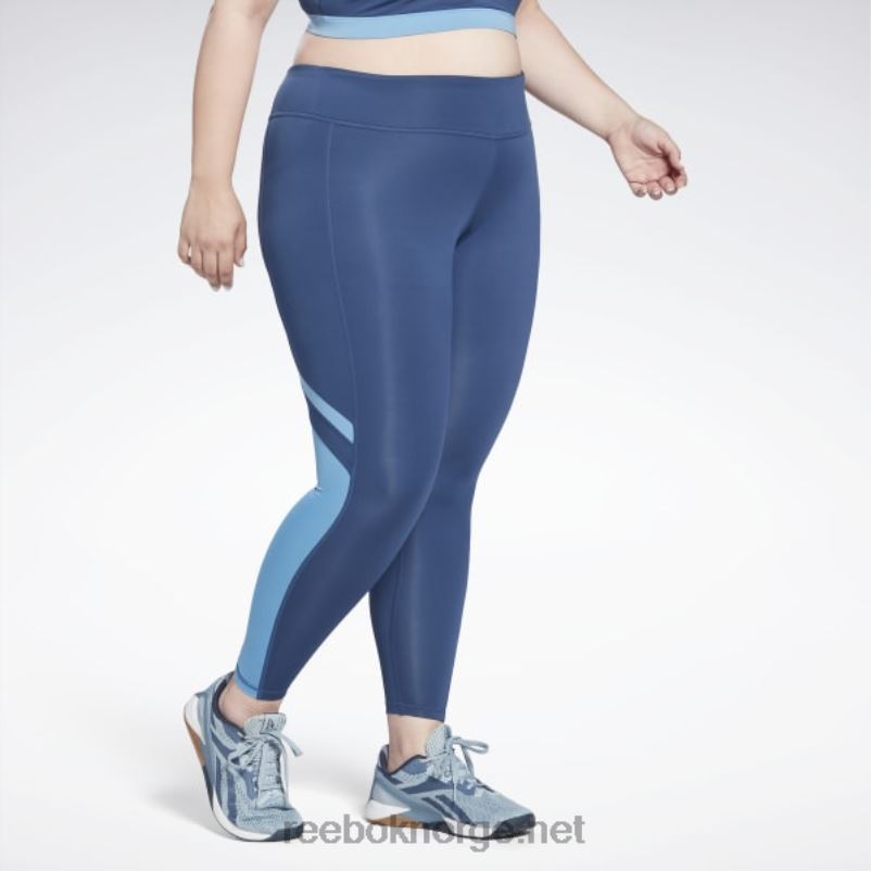 kvinner_batikk_bla_2x42n810_reebok_treningsklare_mesh_leggings_plus_size.jpg kvinner batikk blå 2X42N810 Reebok treningsklare mesh-leggings (plus size) - Bilde 1