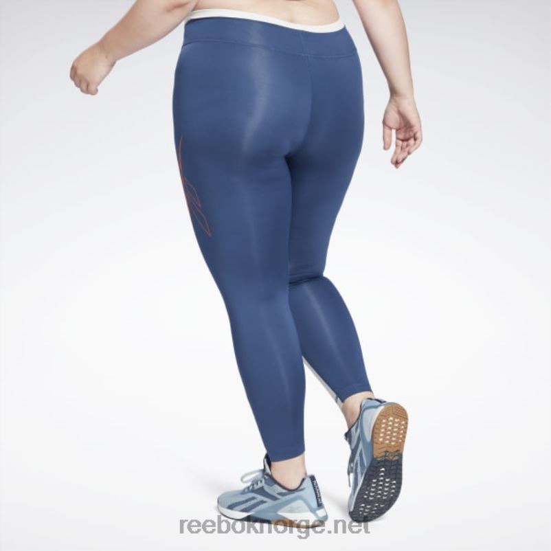 kvinner batikk blå 2X42N900 Reebok treningsklare vektorleggings (plus size) - Bilde 3