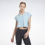 kvinner blå perle 2X42N895 Reebok perforert t-skjorte
