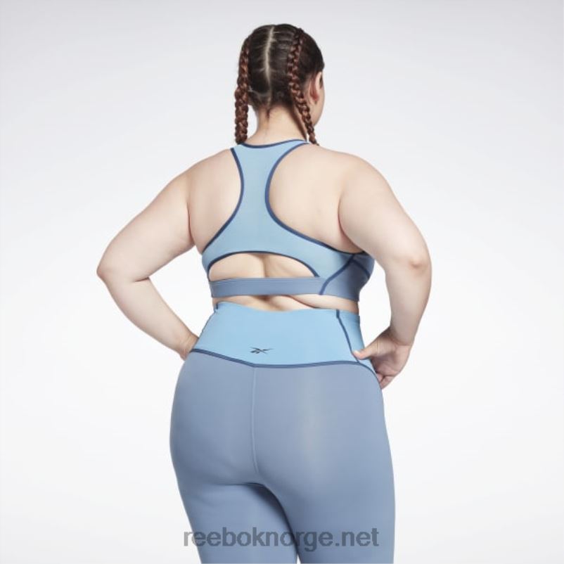 kvinner blå skifer 2X42N832 Reebok lux racer vattert fargeblokkert BH (plus size) - Bilde 4