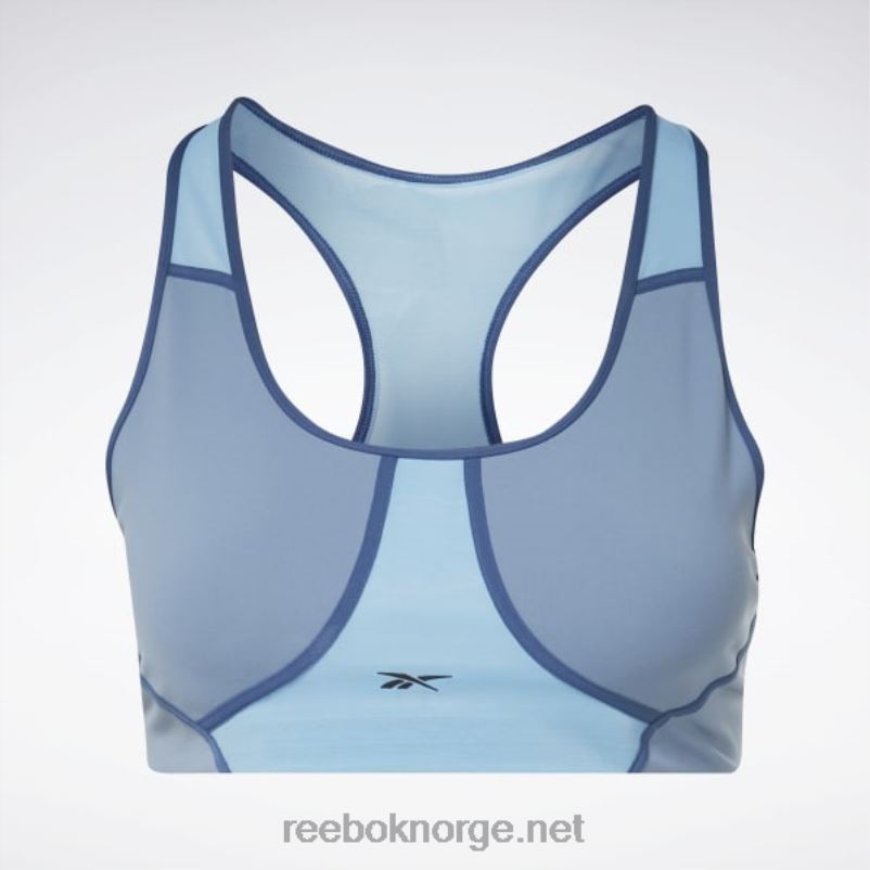 kvinner blå skifer 2X42N832 Reebok lux racer vattert fargeblokkert BH (plus size) - Bilde 8