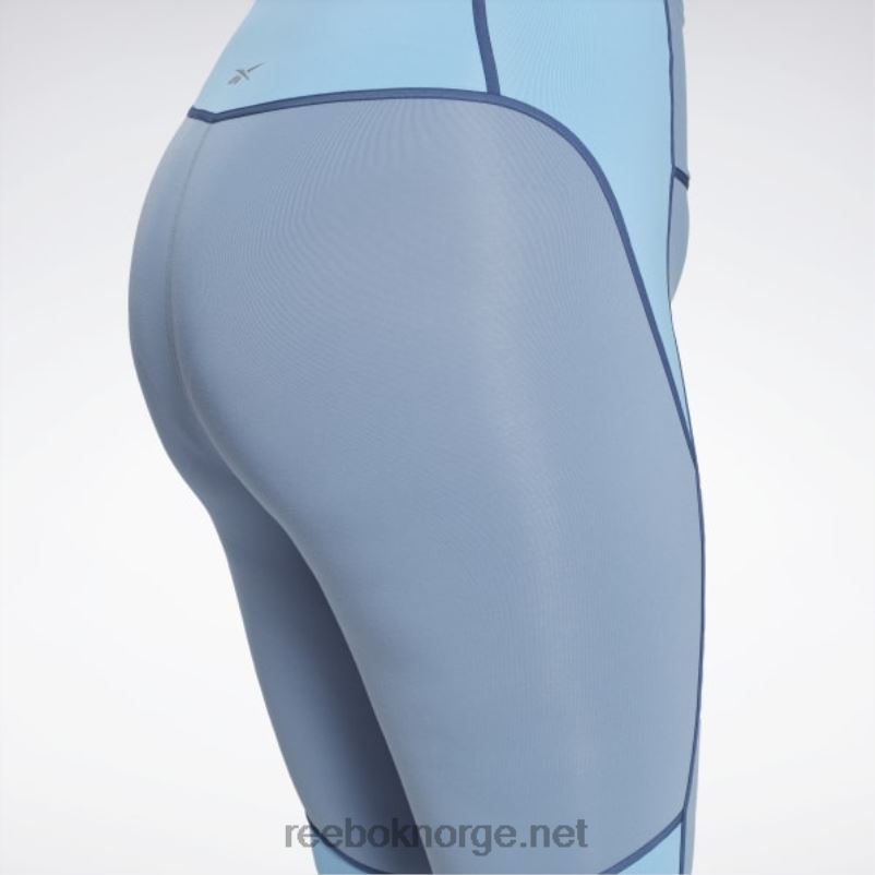 kvinner blå skifer 2X42N872 Reebok lux fargeblokk-tights med høy midje (plus size) - Bilde 5